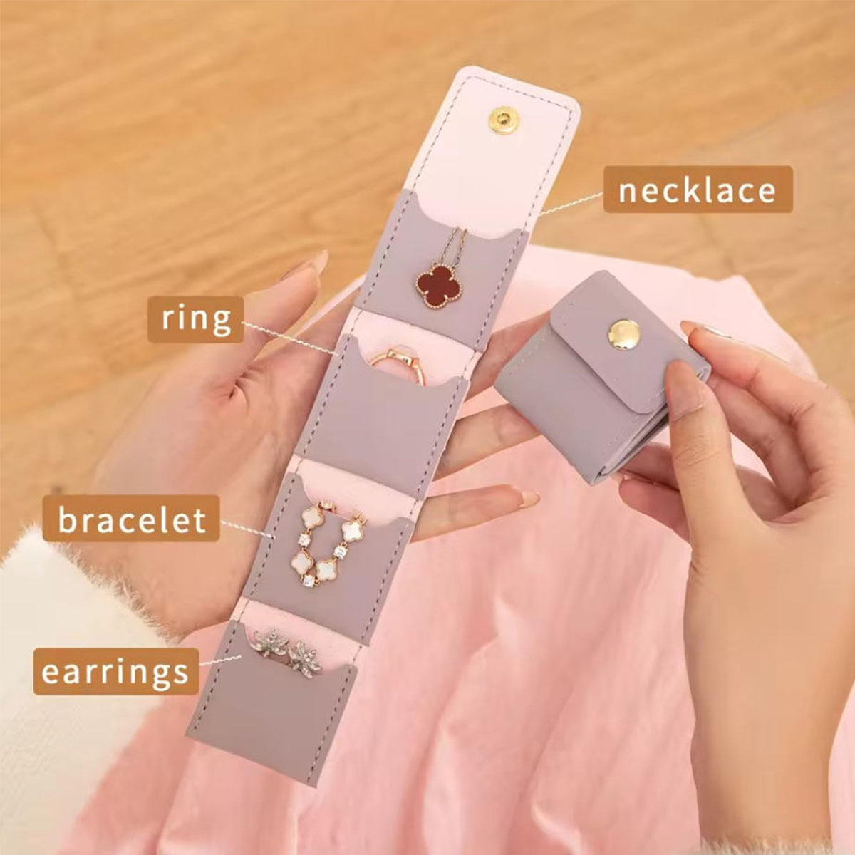 Portable Multi-pocket Jewelry  - Women Bags For Office ulasan dan harga