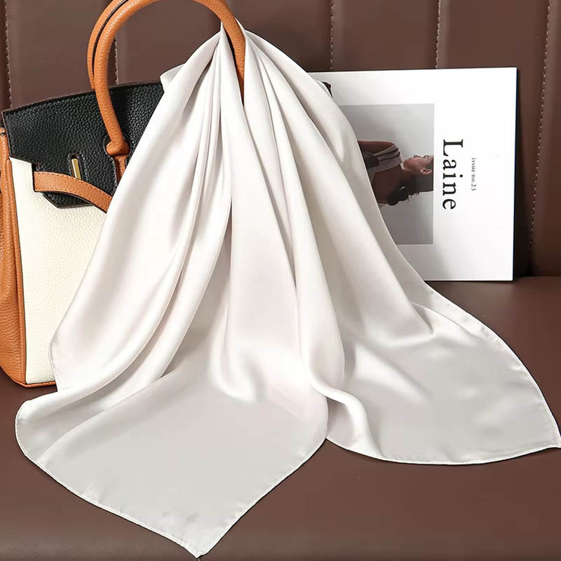 Luxury Solid Color Silk Square - Women Bags For Office ulasan dan harga