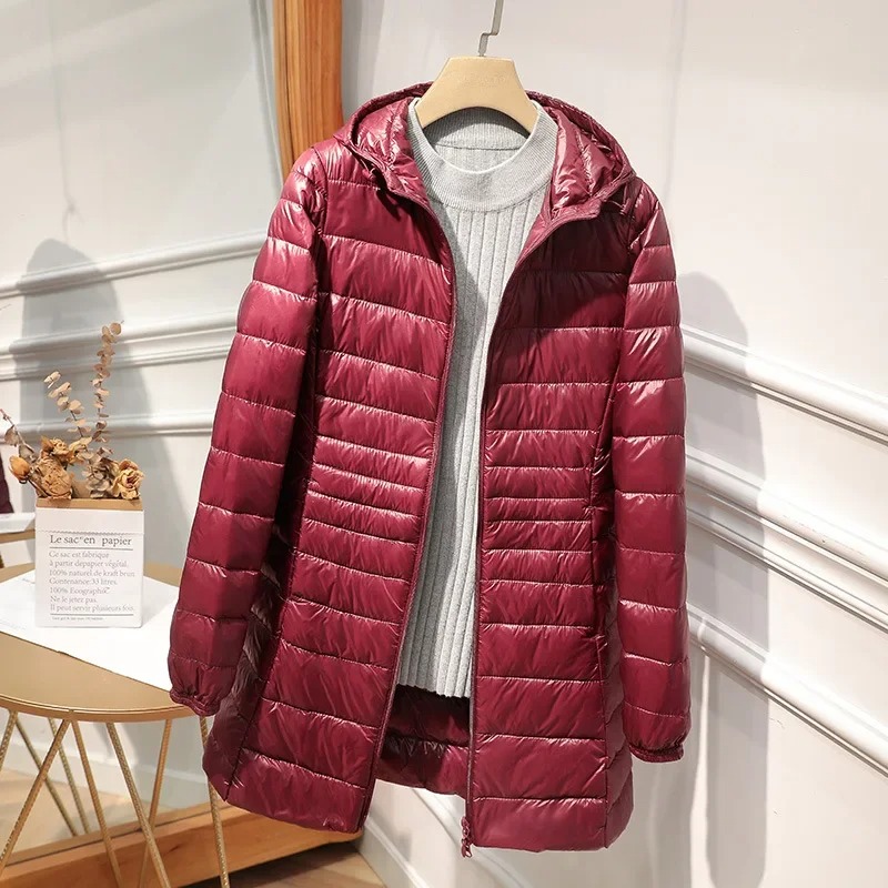 Female Long Down Jacket Light  - Women Bags For Office ulasan dan harga