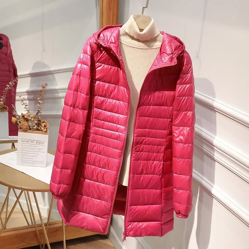 Female Long Down Jacket Light  - Women Bags For Office ulasan dan harga