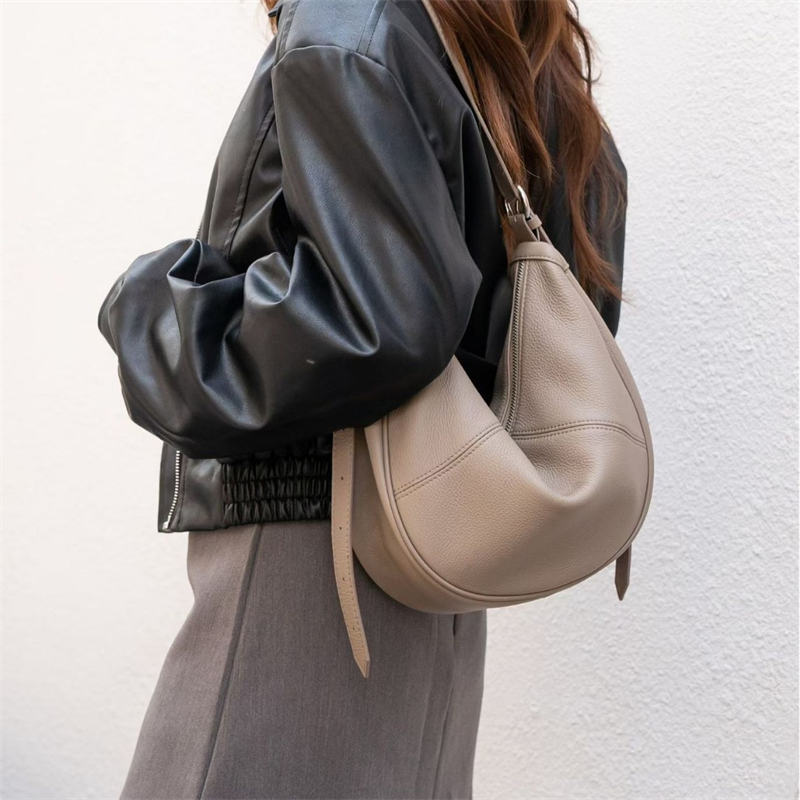 BURMINSA Genuine Leather Cresc - Women Bags For Office ulasan dan harga